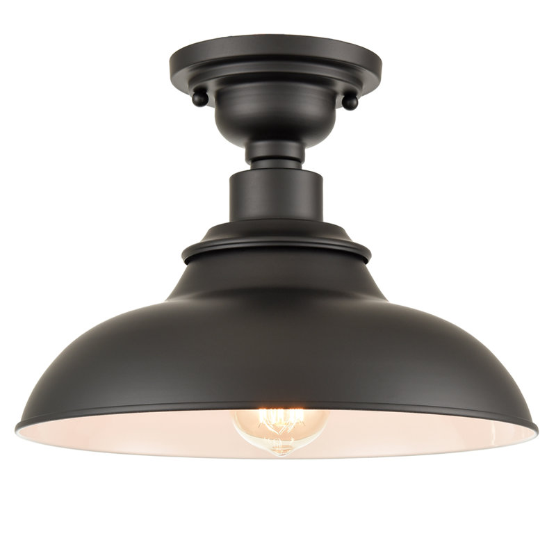 Ionathan Semi Flush Mount, Matte Black