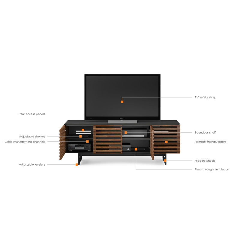 Corridor Media Console, Natural Walnut