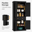 Armoire de cuisine 72 po avec 4 tiroirs, salle à manger - noir-88982971