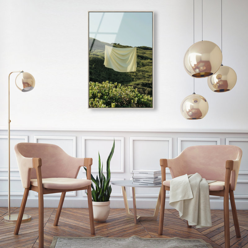 Floating Cotton II High-Gloss Frameless Acrylic Glass Wall Art Bath & Laundry Print by Oliver Gal, Ready to Hang, 10 x 15