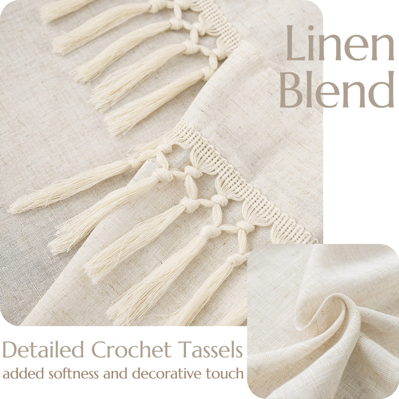 Paire de rideaux semi-transparents Chenae, L 50 po x L 84 po