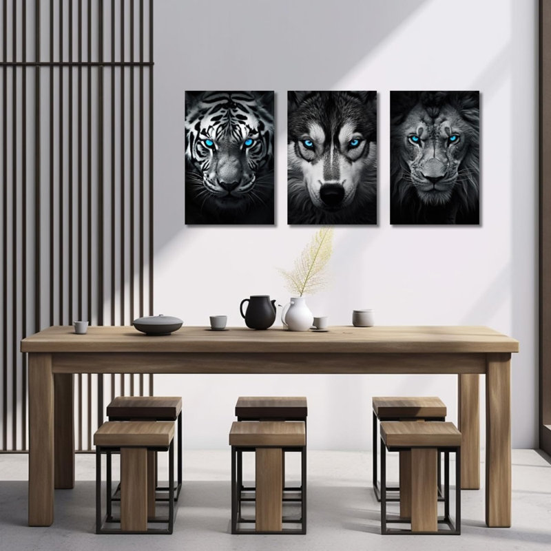 3 Piece No Frame Print on Canvas