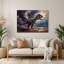 Stégosaure de dinosaure, art mural en métal mauve-385749404