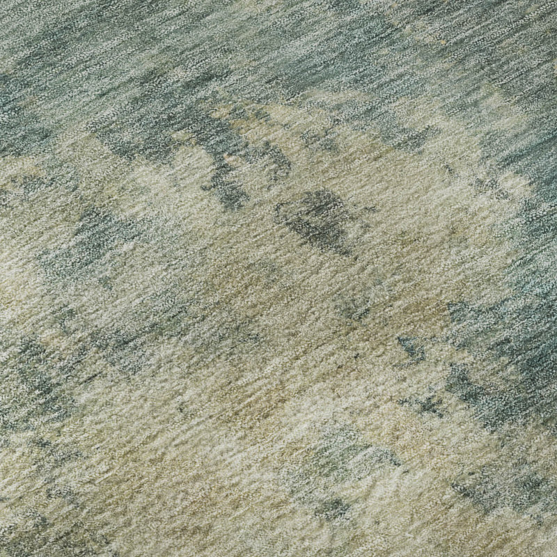 Premium Machine Washable Mayfield AMF2066 Abstract Rug, Teal, 8' x 10'
