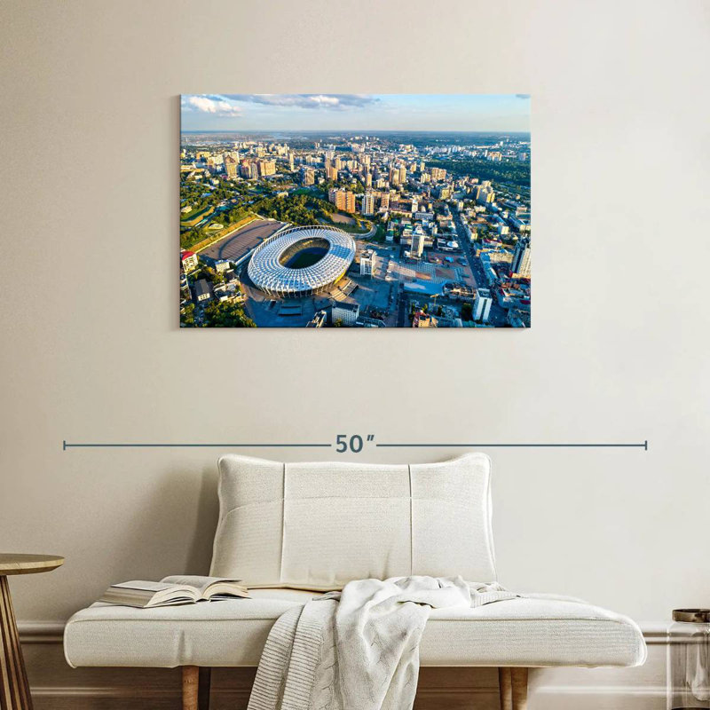Olympic Stadium In Kiev, 24" H x 36" W