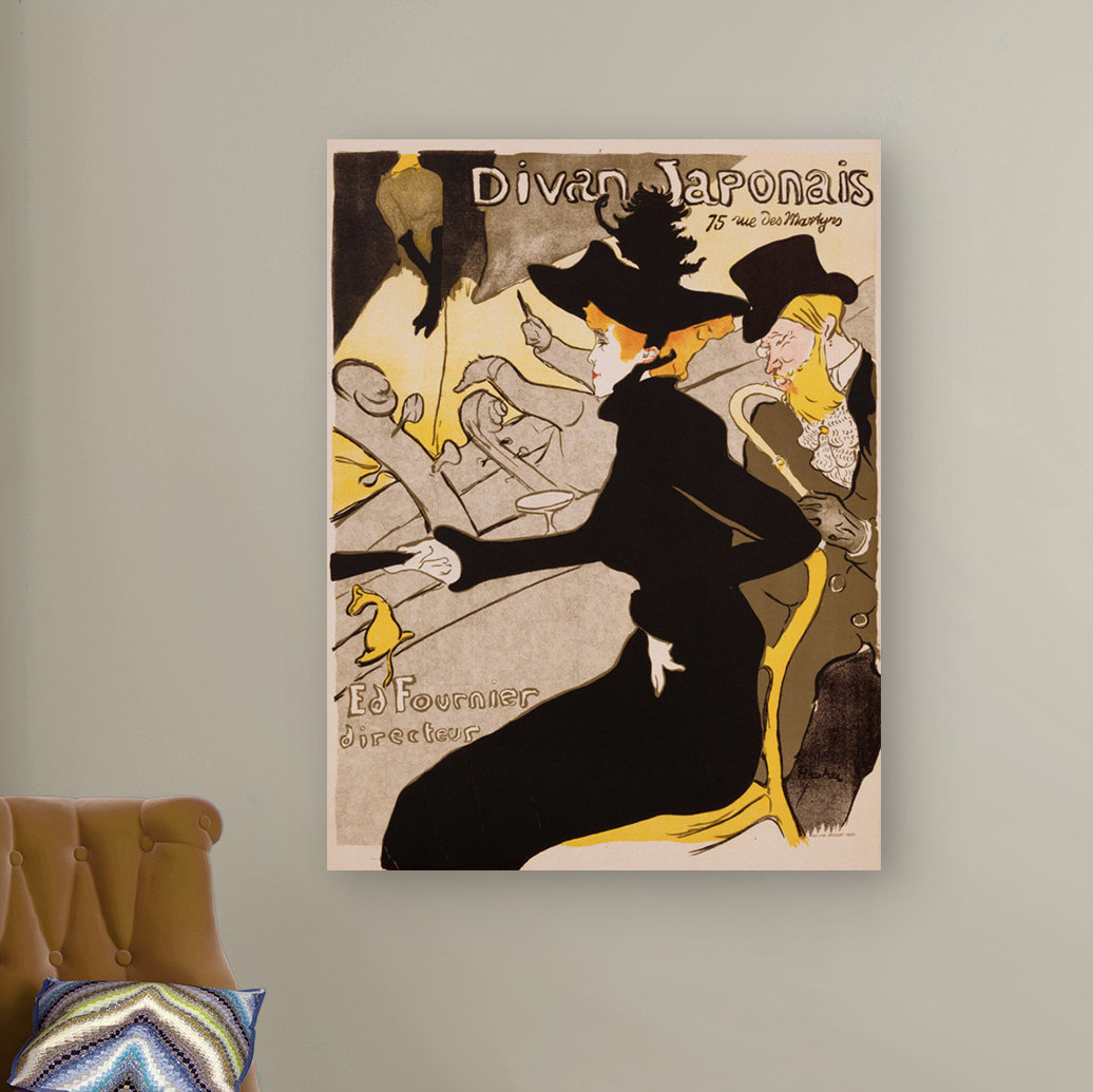 Leinwandbild - Gemälde „Divan Japonais Poster” von Henri Toulouse-Lautrec