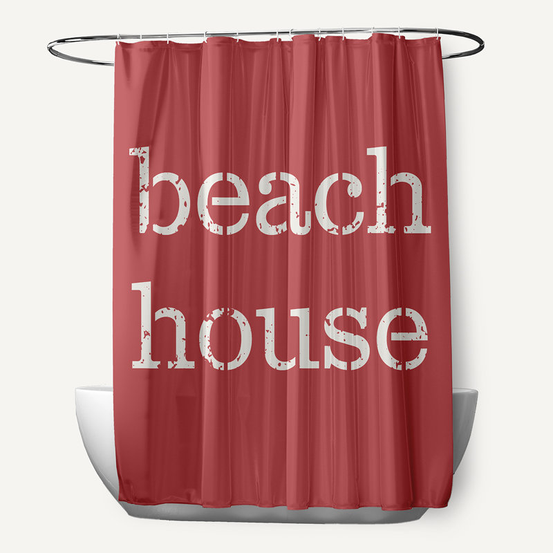 Rideau de douche simple, Rouge