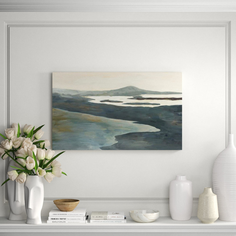 Silence Dawn Painting by Sara Brown, Glass Coat, 30" H x 50" W x 1.5" D