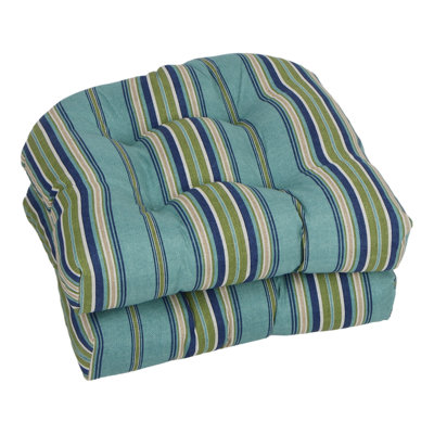 Coussins de chaise d'extérieur à dossier arrondi 19 pouces (ensemble de 2)