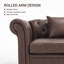 Canapé Chesterfield de 83,1 po de large à 3 roulettes Fynlie-1554671450