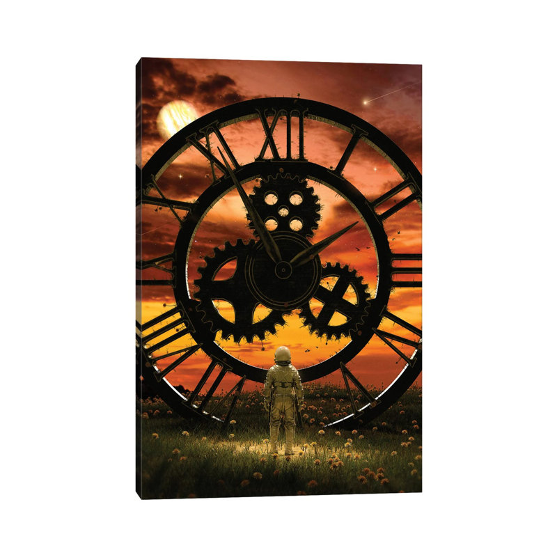 Time 1 Piece Wall Art on Canvas, 101.6cm H x 66.04cm W x 3.81cm D, Wrapped Canvas