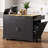 Fluted Kitchen Island With Trash Can Storage, Power Outlets, And Rolling Wheels For Enhanced Mobility And Storage-1942583603