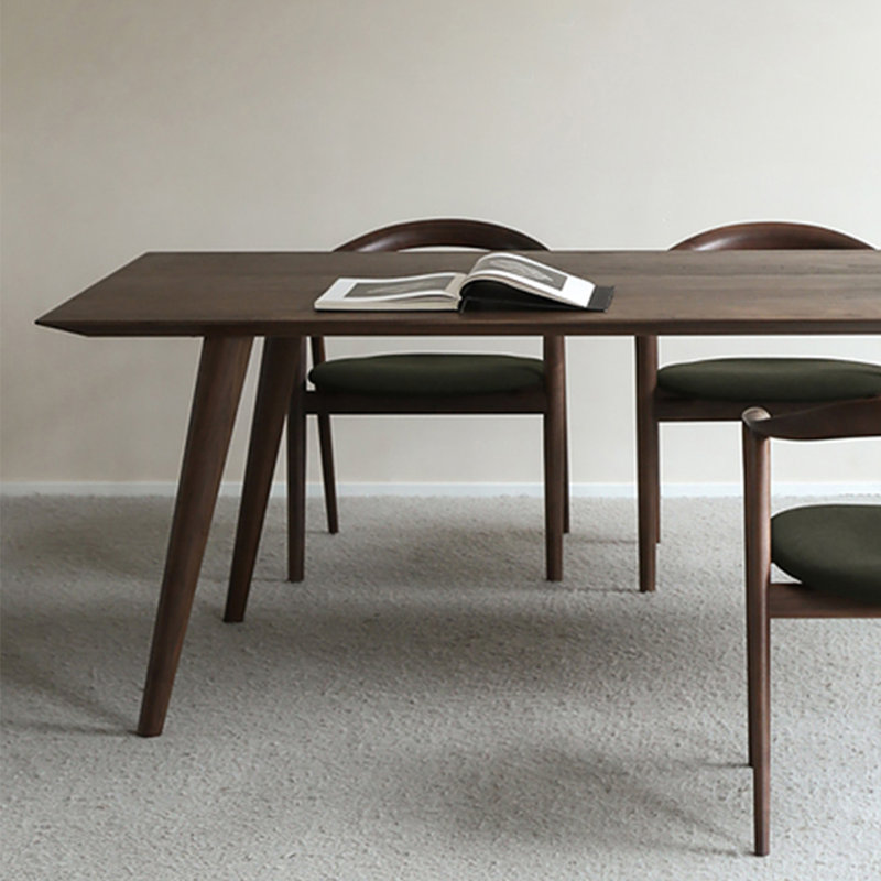 Medwin Ash Solid Wood Dining Table, 31.49" W x 78.74" L