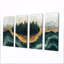 Paysage de forêt de pins sur l'horizon émeraude II - Art mural forêt - art mural traditionnel, toile 4 pièces-2032838002