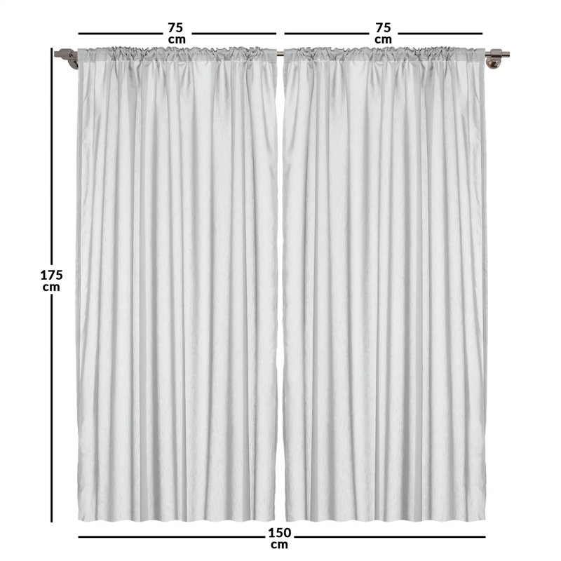 Ahriella Semi Sheer Curtain, Width 75 x Drop 175cm