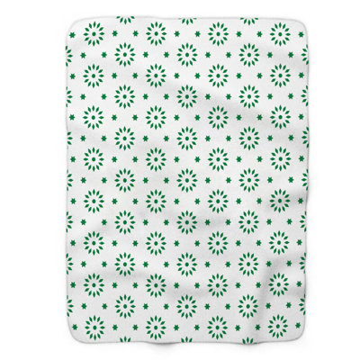 Green Symmetry - couverture Sherpa 1 pièce de qualité supérieure 0175