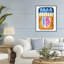 Giclée encadrée de sardines bleues et orange, design par Lil 'Rue-828777336-828777339