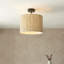 Avonlea Seaweed And Linen Semi Flush Mount