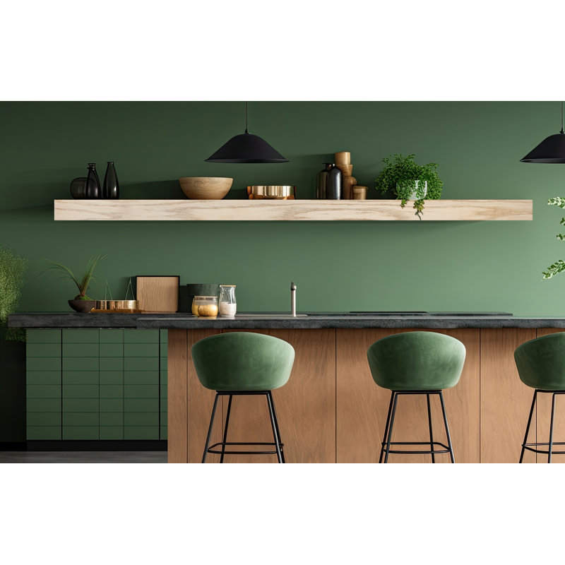 Emerald Lee Oak Floating Shelf, 5" H x 67" W x 5" D