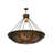 10 - Light Steel Dimmable Urn / Bowl Chandelier