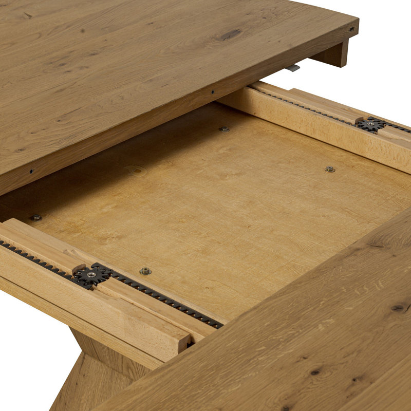 Knightly Extendable Oak Round Dining Table