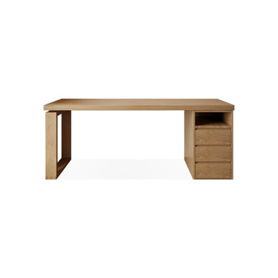 Bureau en bois de pin massif avec tiroirs