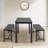 3-Piece Dining Table Set with 2 Benches – Compact Kitchen Table with Space-Saving Slide-Under Seating, Gray Engineered Wood Top & Steel Frame, Ideal for Apartments & Small Spaces-7209386