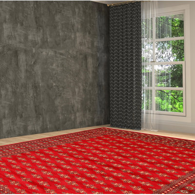 Peris One-of-a-Kind 8'0" X 10'0" New Age Wool Area Rug in Dark Red