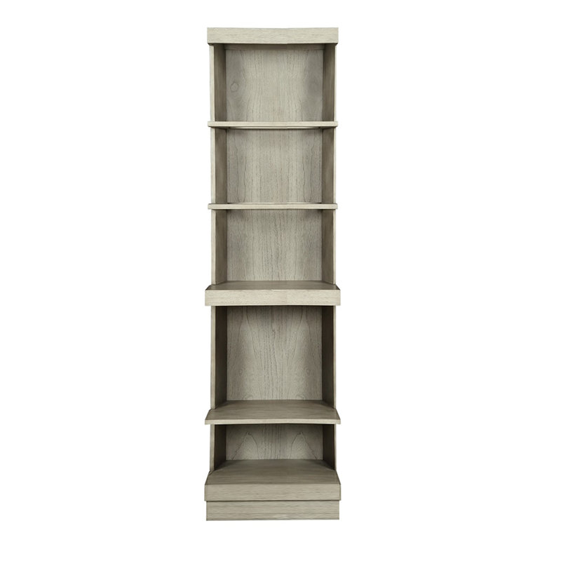 Bibliothèque, ensemble de 2, sans assemblage requis, finition grès (console de foyer pour téléviseur non incluse)