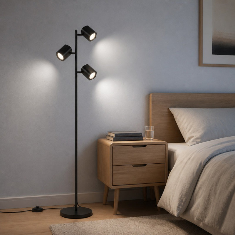 Lampe sur pied Smart Tree avec lumières rotatives et DEL RVBIC