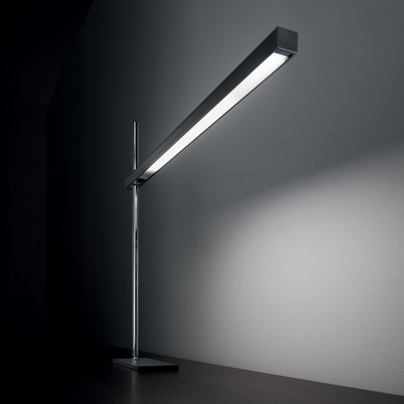 Lampe de bureau 24,41 po Nickelsville, Noir