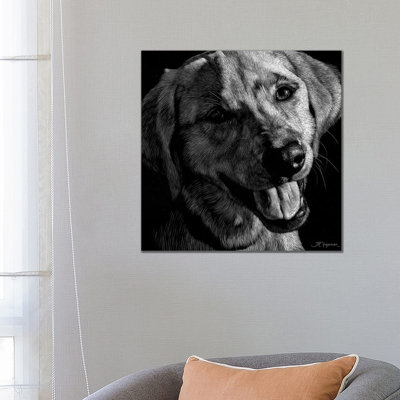 Canine Scratchboard XXIII 1 Piece Wrapped Canvas Wall Art