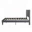 Lit plateforme en tissu d'ameublement