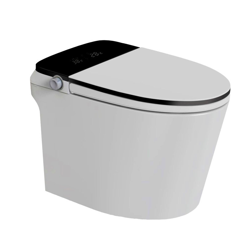 Toilettes intelligentes en noir et blanc, TATIANA-II-BK