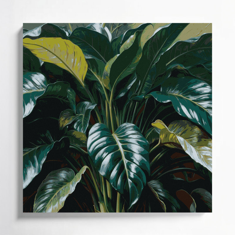 Art mural sur toile Botanical, H 16 po x l 16 po