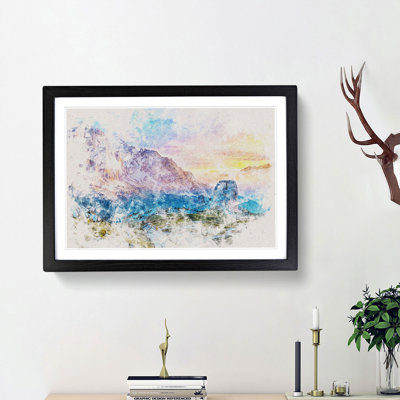 Mountain View - Picture Frame Painting Print