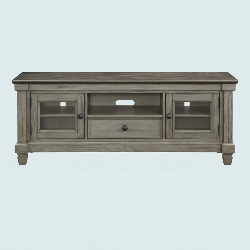 TV Stand With Drawer Storage Cabinets Wooden Living Room Furniture, Coffee And TV Console Table, Antique Gray