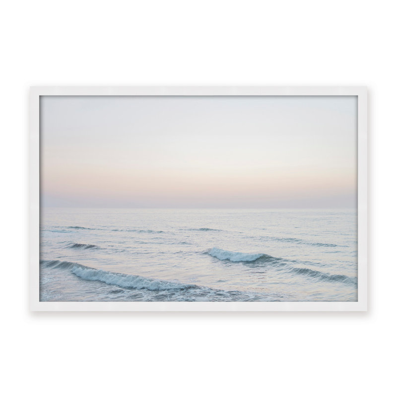 Coastal Retreat Dawn by  - Picture Frame Photograph on Paper, 32" H x 48" W x 1.125" D, Beige, Framed Matted Print