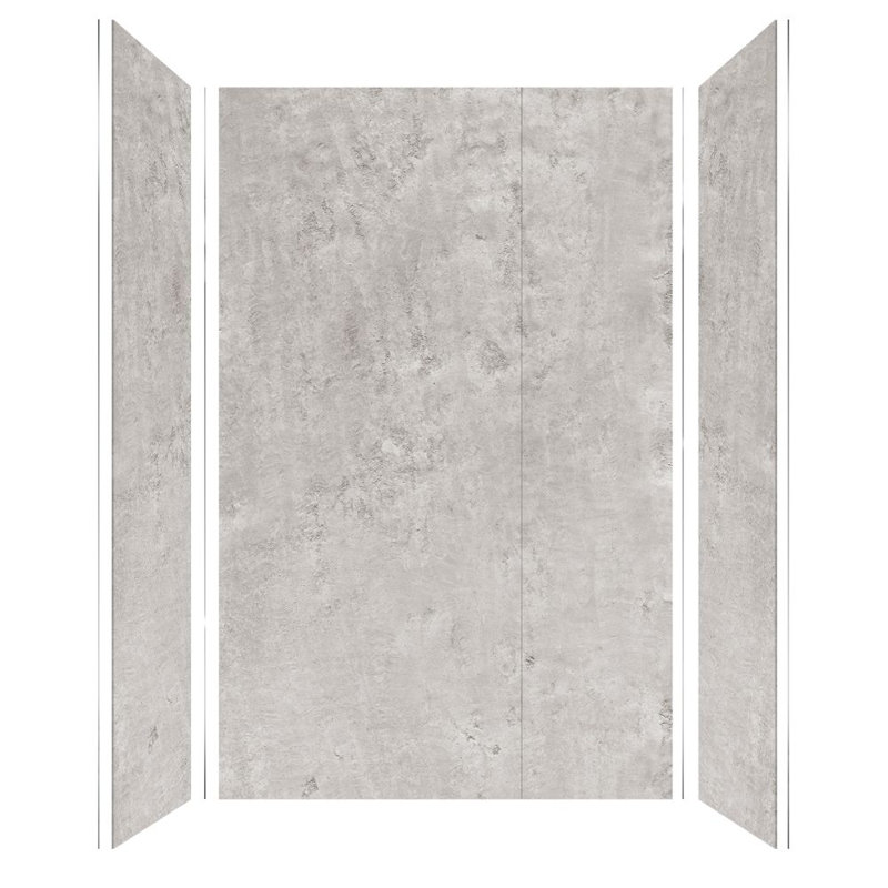 Transolid Titan Shower Wall Kit, 96" H x 60" W x 36" D, Caesar Gray Textured
