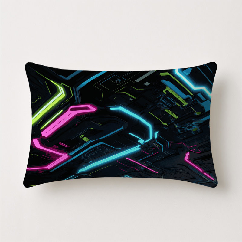 Warp Cascade Indoor And Outdoor Throw Pillow, Rectangle 14"H x 20"W