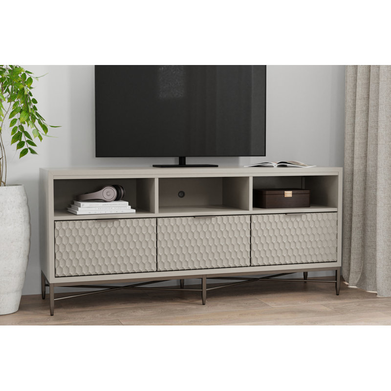 Console de télévision Capra Milo, Gris ciment