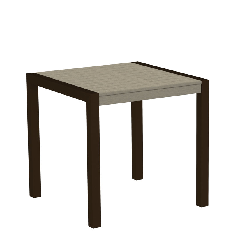 Table de salle à manger POLYWOOD MOD, Bronze texturé, Sable, L 29,75 po x P 29,75 po
