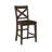 York Upholstered Faux Leather Counter Stool with Solid Wood Frame