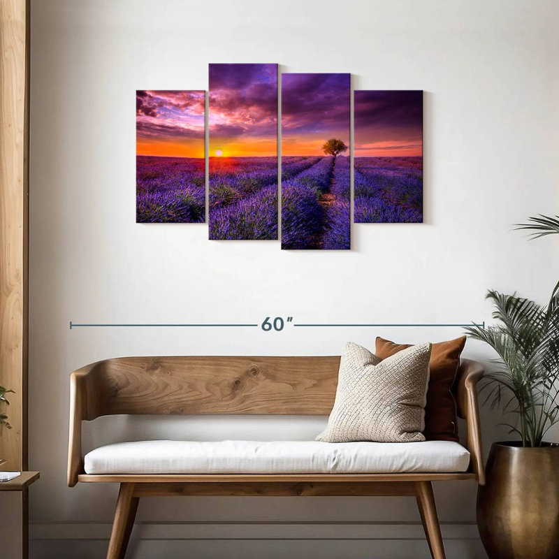 Alvord lavande au coucher du soleil, H 27 po x l 43 po