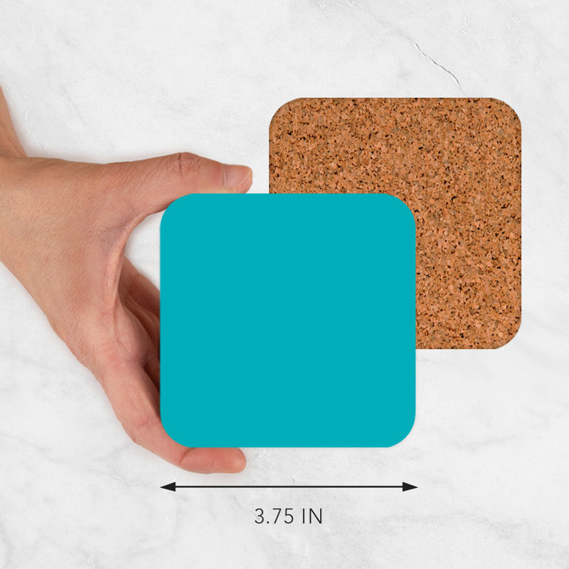 Sous-verre café, Turquoise aqua