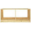 Tsavag Solid Wood Floor Shelf Coffee Table with Storage