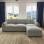 Canapé modulaire moelleux en forme de L en bois massif avec repose-pieds Plush-761176605