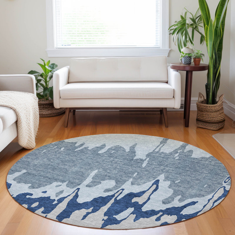  Chayden Area Rug with Non-Slip Backing, Round 8'