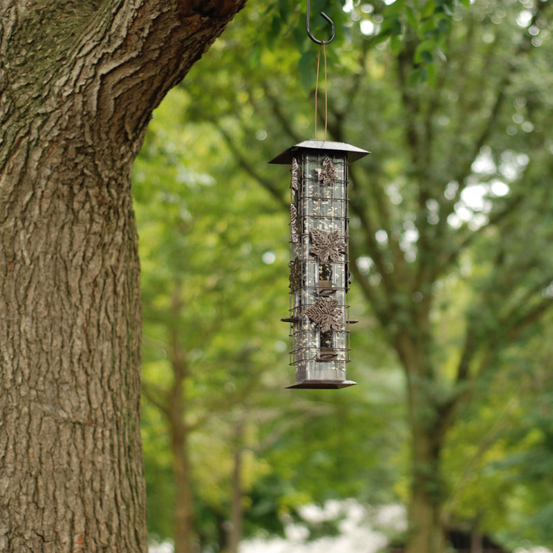 Bollinger Metal Hanging Tube Bird Feeder