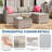 5-Piece Outdoor Patio Sectional Set with Ottoman & Tempered Glass Table, Convertible PE Rattan Sofa Set, All-Weather Garden, Backyard, Porch, and Poolside Furniture-1116504995